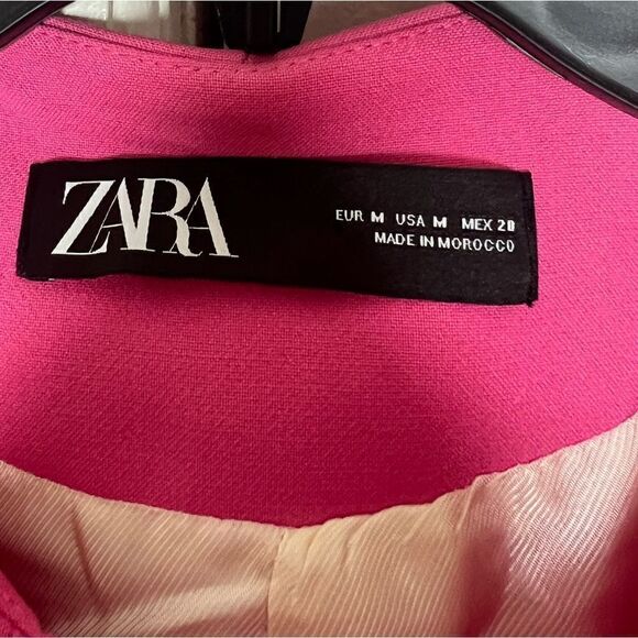 Zara Pink Blogger Favorite Barbiecore Belted Frock Coat Size Medium - Picture 15 of 16